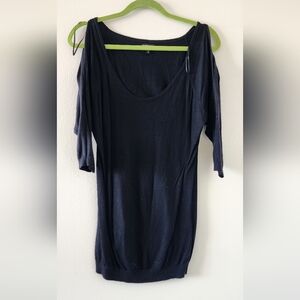 Vintage EXPRESS Black Cold Shoulder Top